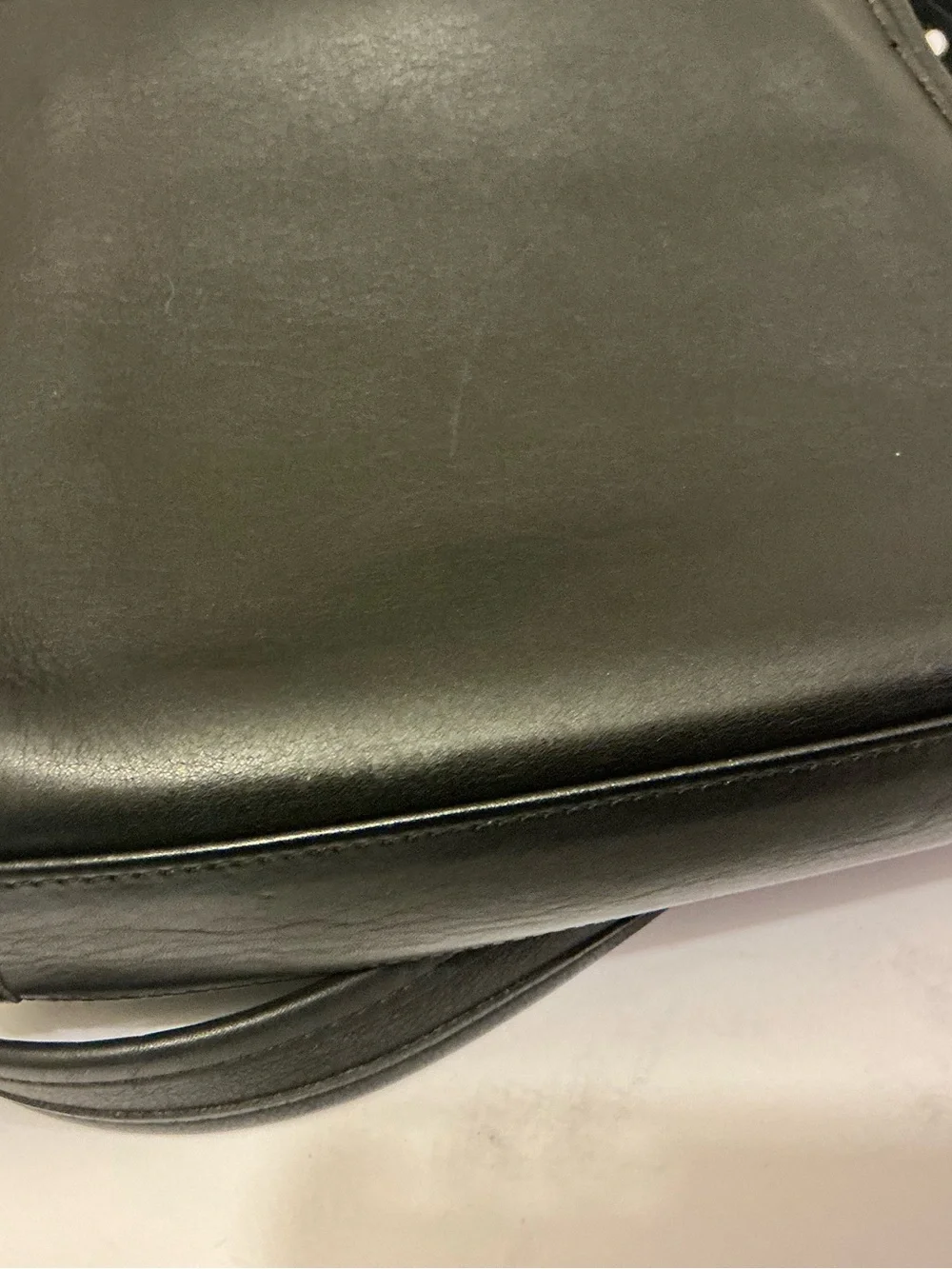 Vintage Coach 9997 Mini Black Legacy Zip Black Leather Bag Silver Hardware